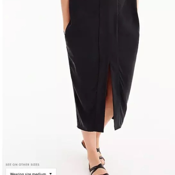 Universal standard x J. Crew cupro tunic dress in red - sz M - Picture 10 of 13